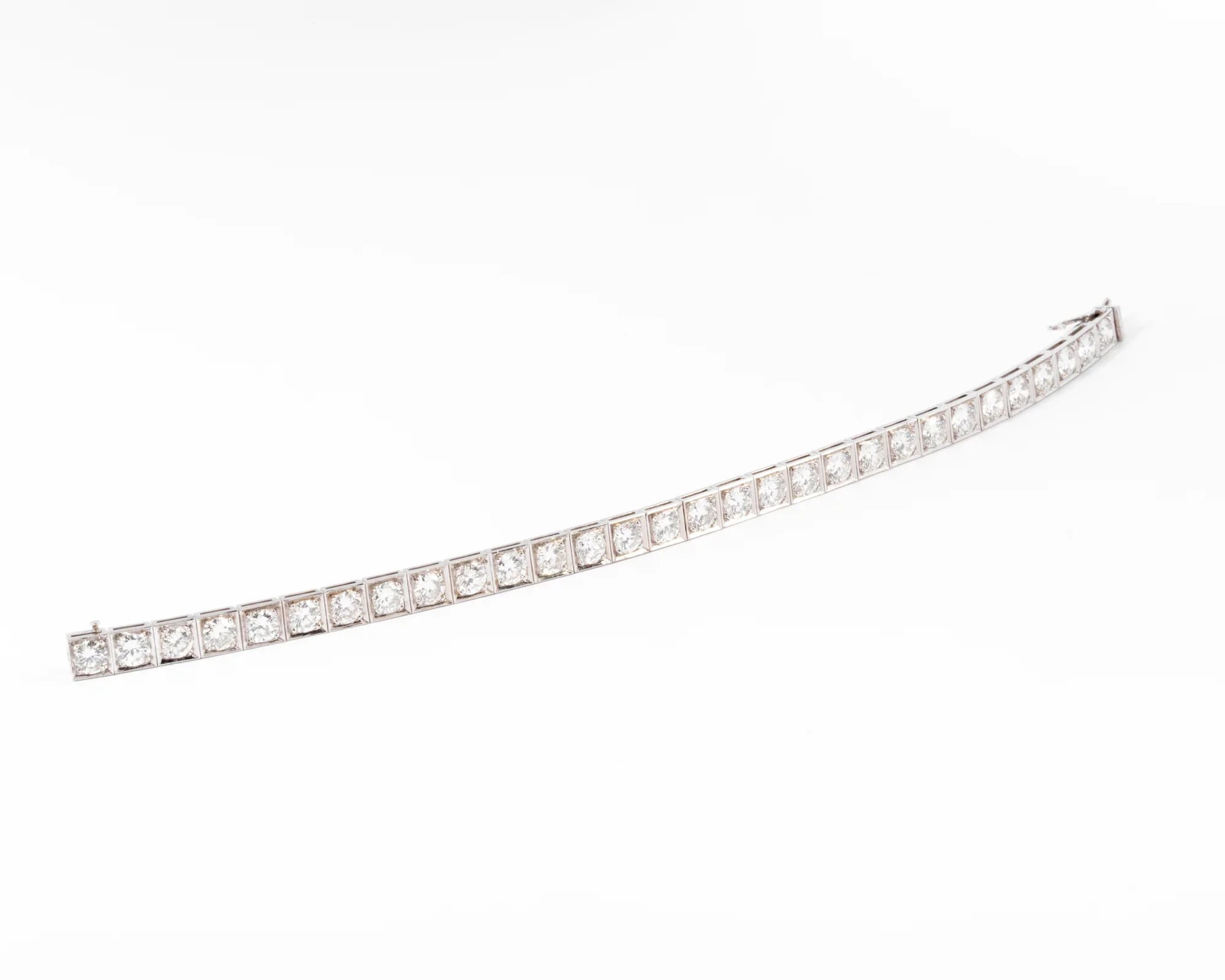 Bracelet rivière en diamant et platine