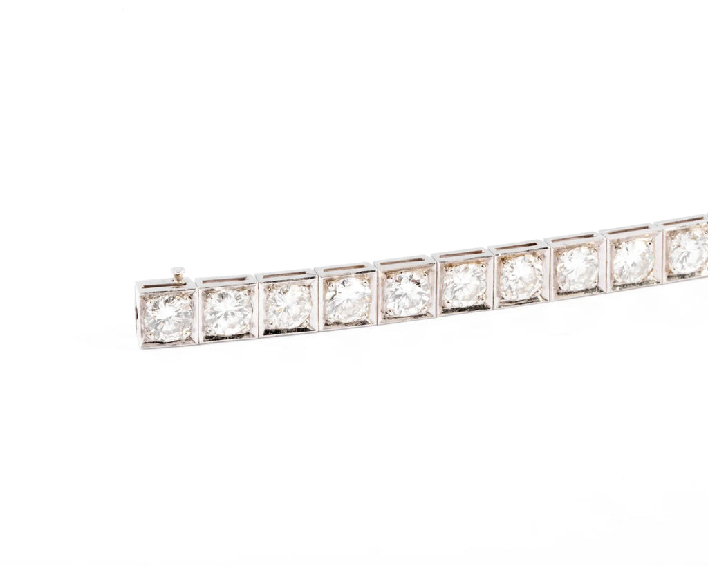 Diamond and platinum tennis bracelet