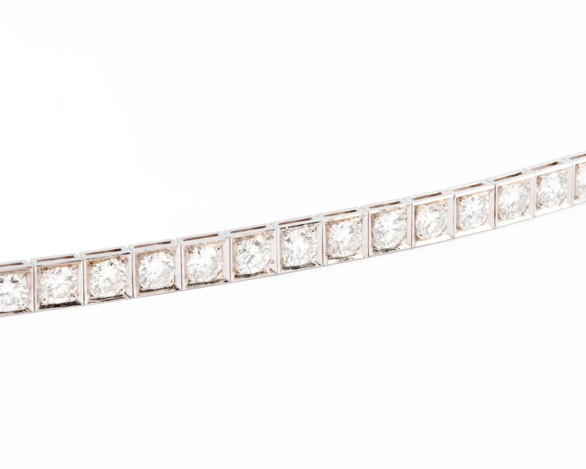 Bracelet rivière en diamant et platine