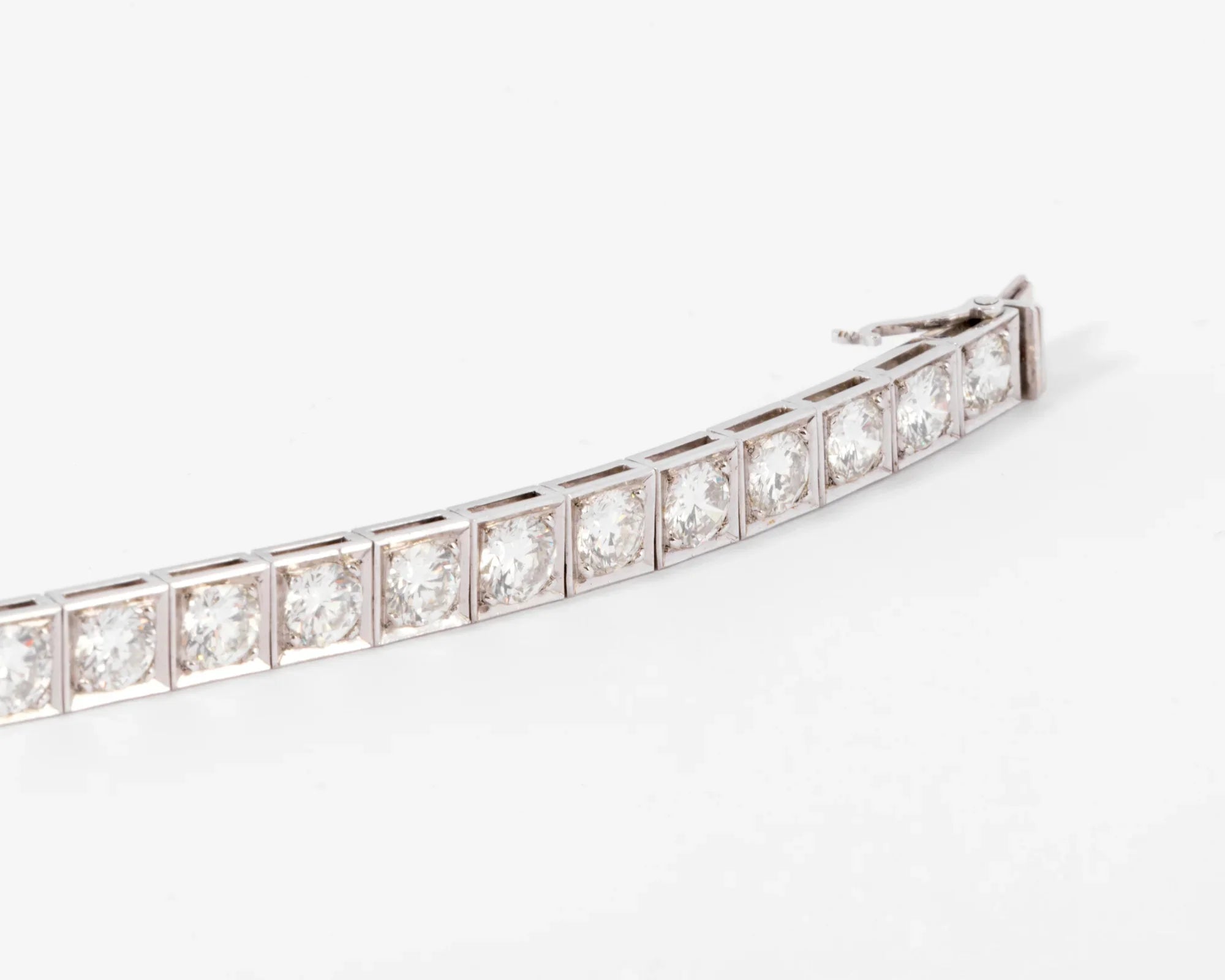 Diamond and platinum tennis bracelet