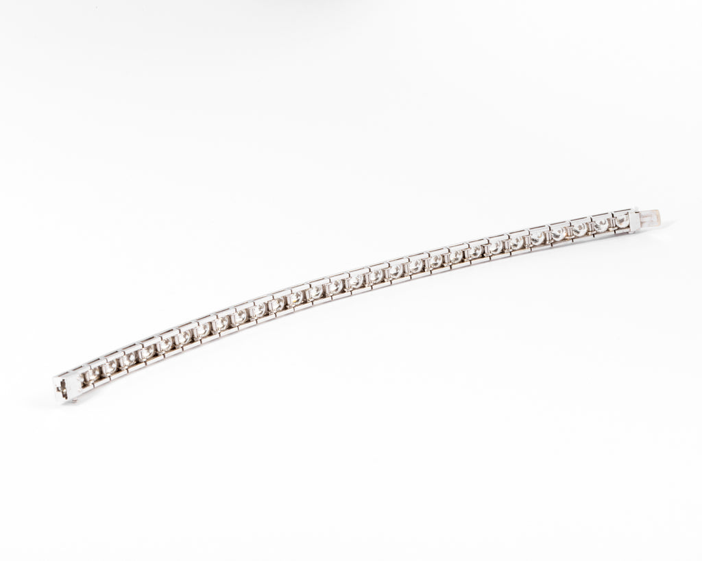 Diamond and platinum tennis bracelet