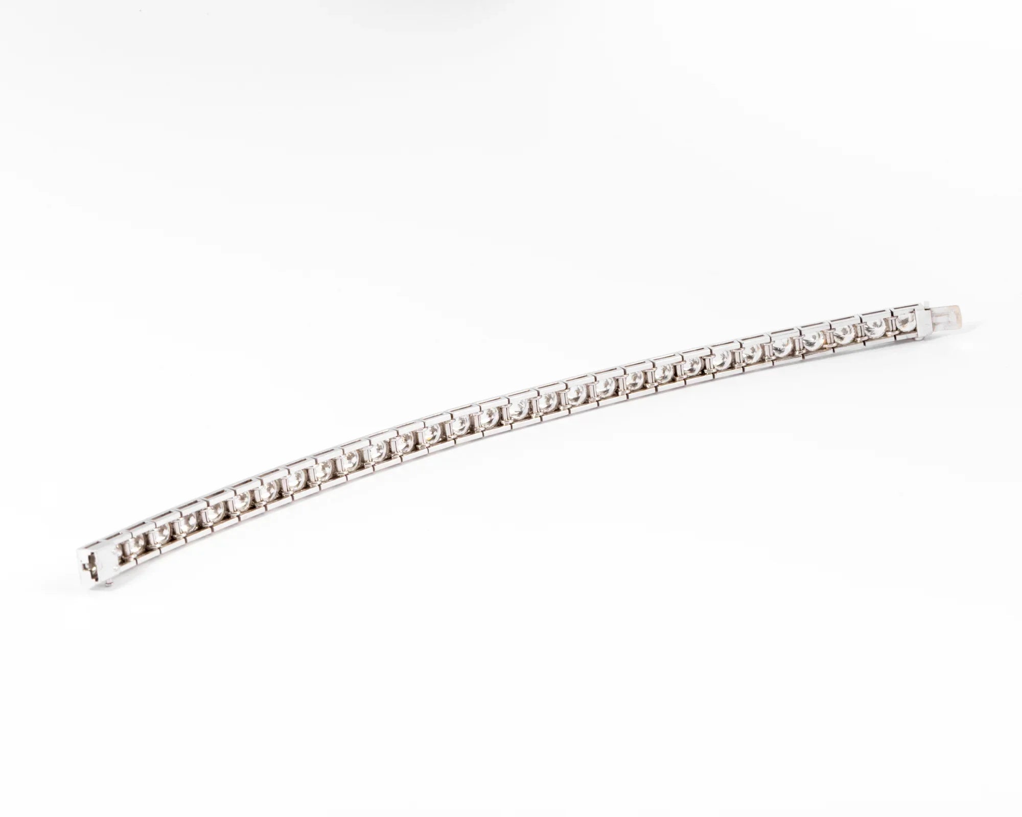 Diamond and platinum tennis bracelet