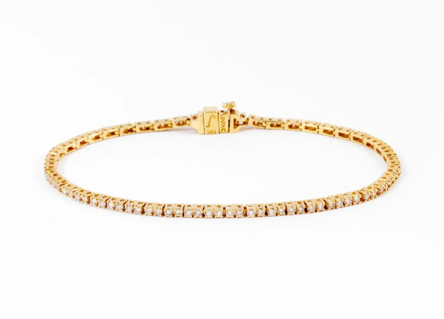 Bracelet riviere en or jaune et diamants