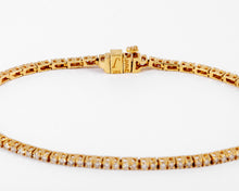 Charger l&#39;image dans la galerie, Bracelet riviere en or jaune et diamants

