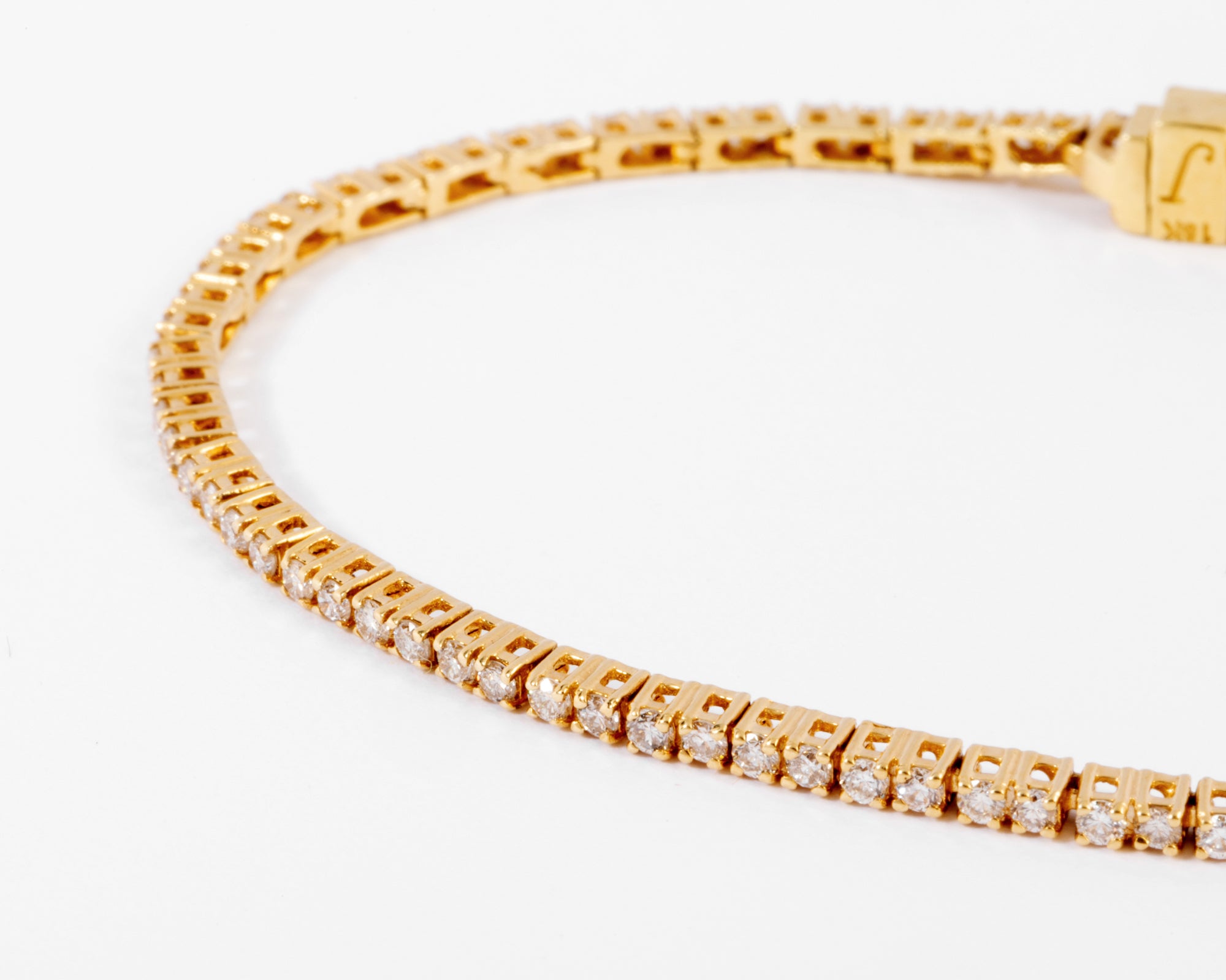 Bracelet riviere en or jaune et diamants