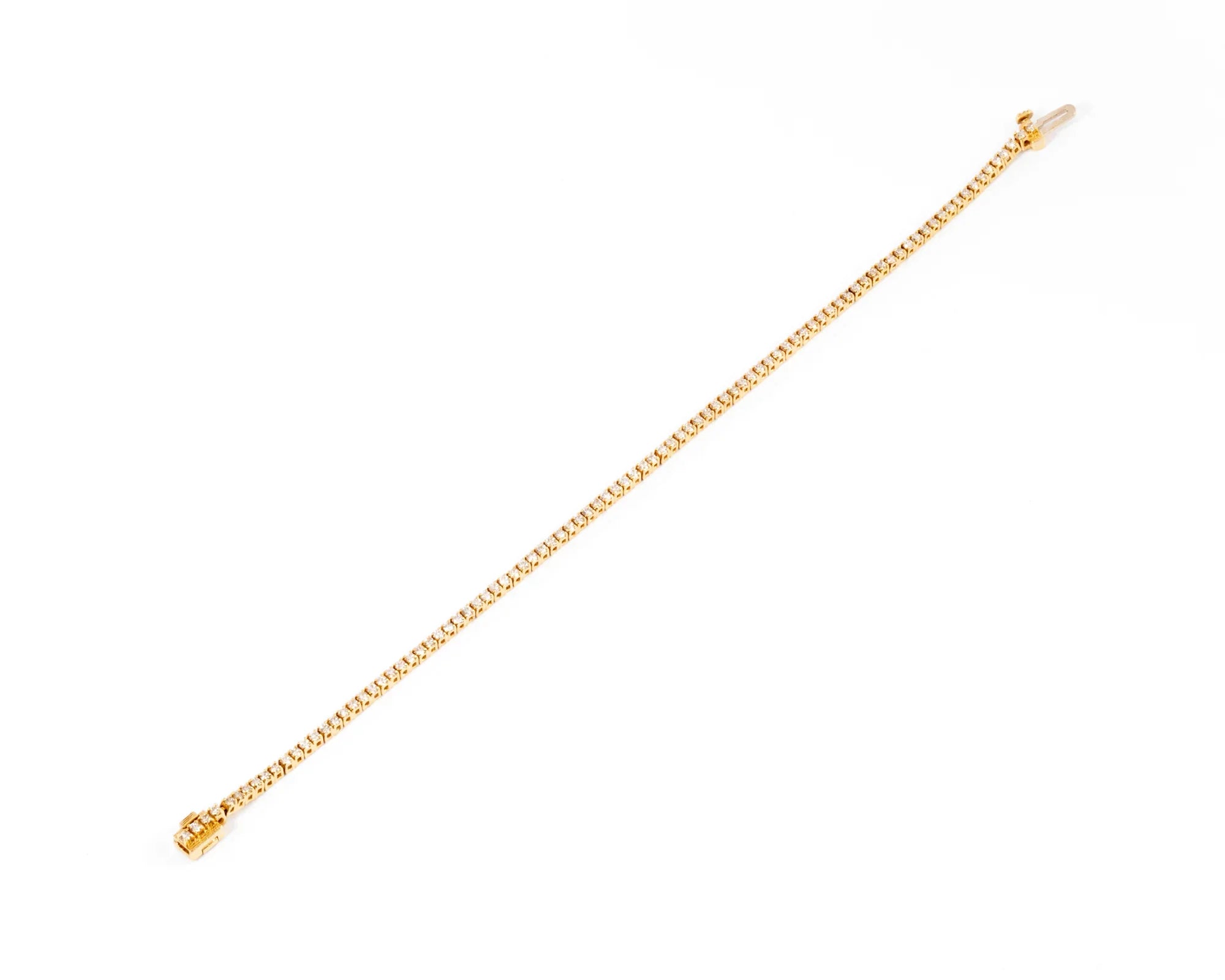 Bracelet riviere en or jaune et diamants