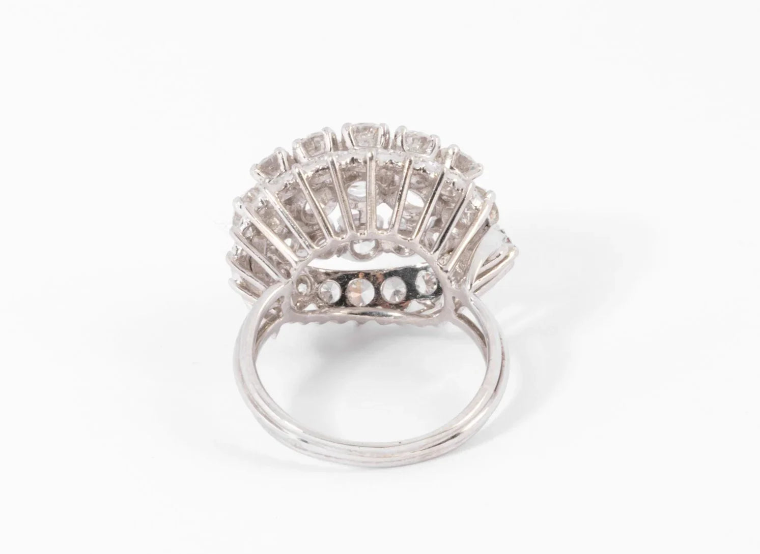 1960s white gold and diamond ring