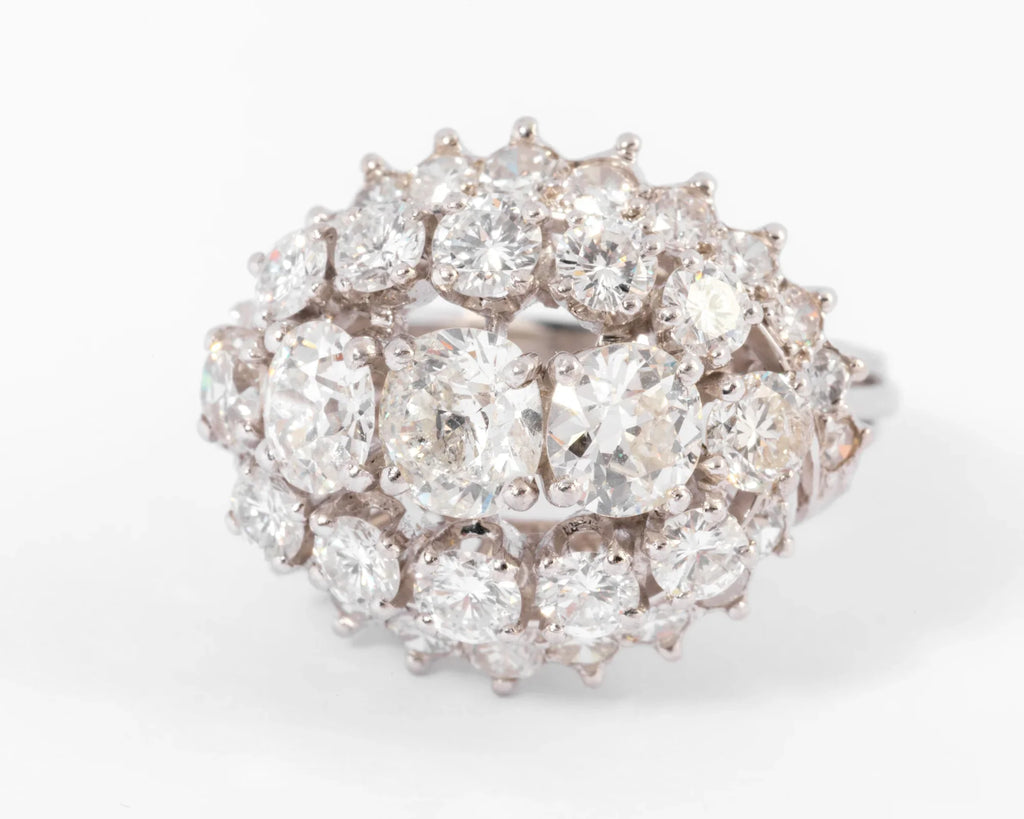 1960s white gold and diamond ring