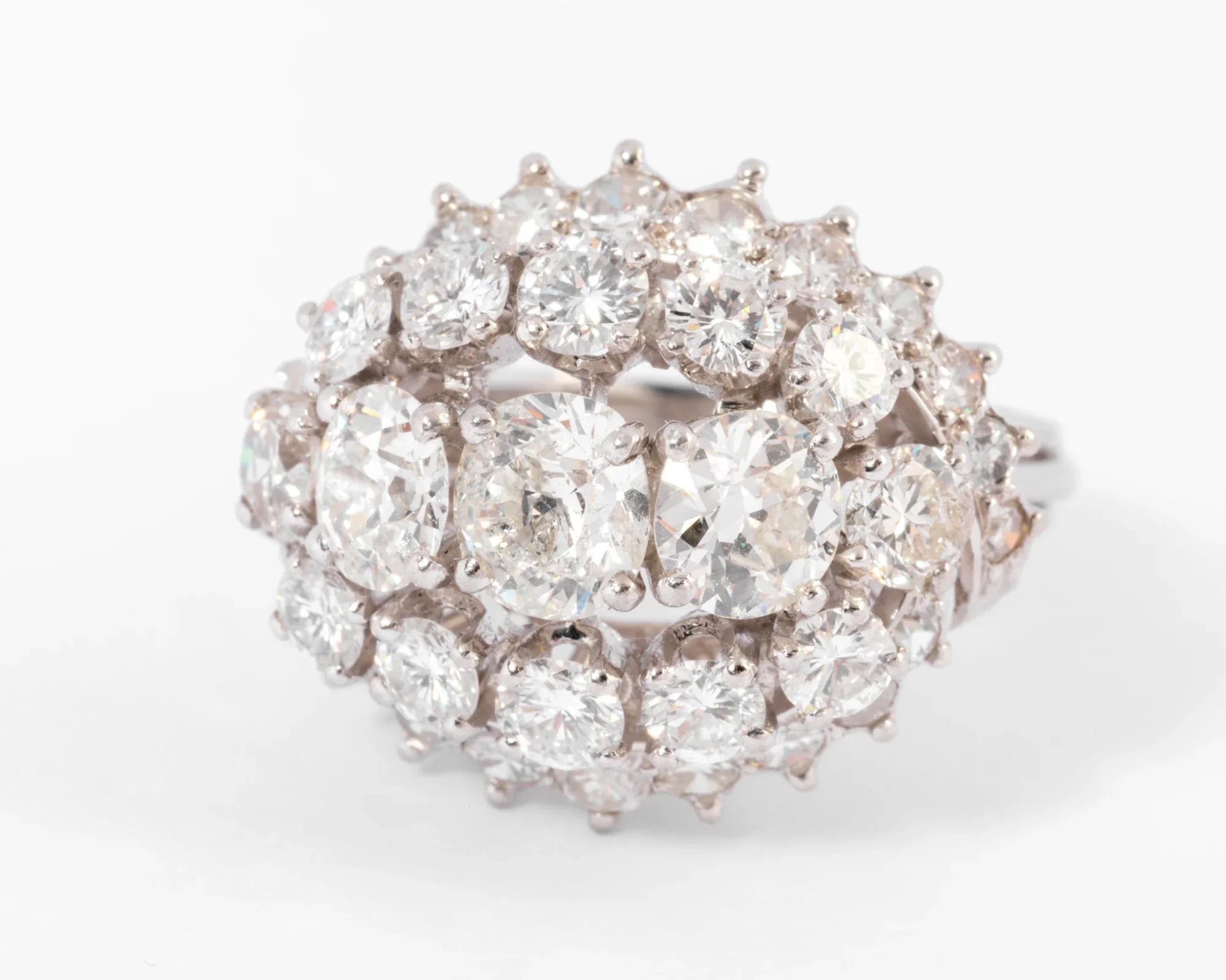 1960s white gold and diamond ring