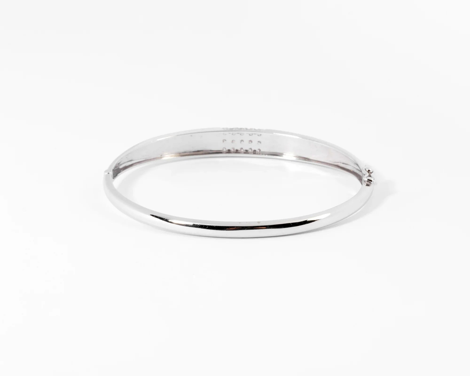 White gold and diamond bangle bracelet