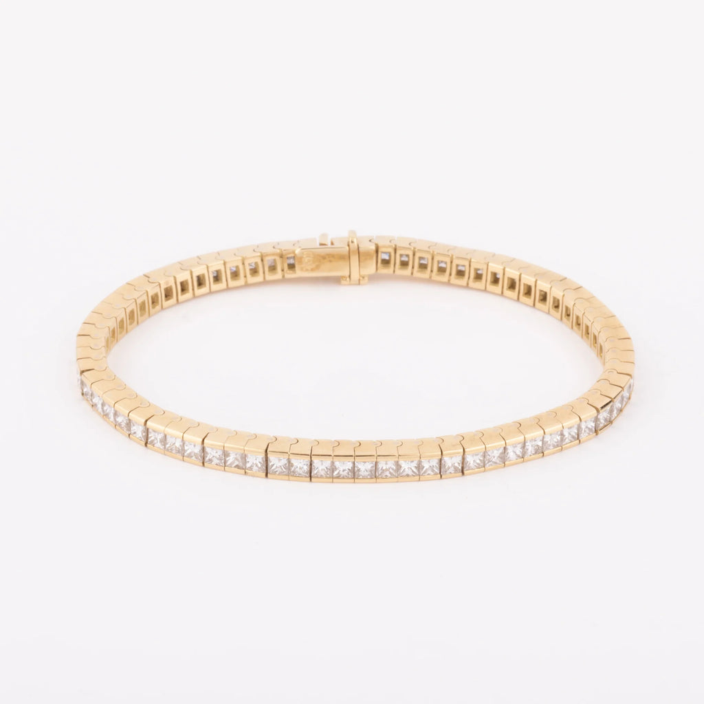 Bracelet riviere diamant taille princesse