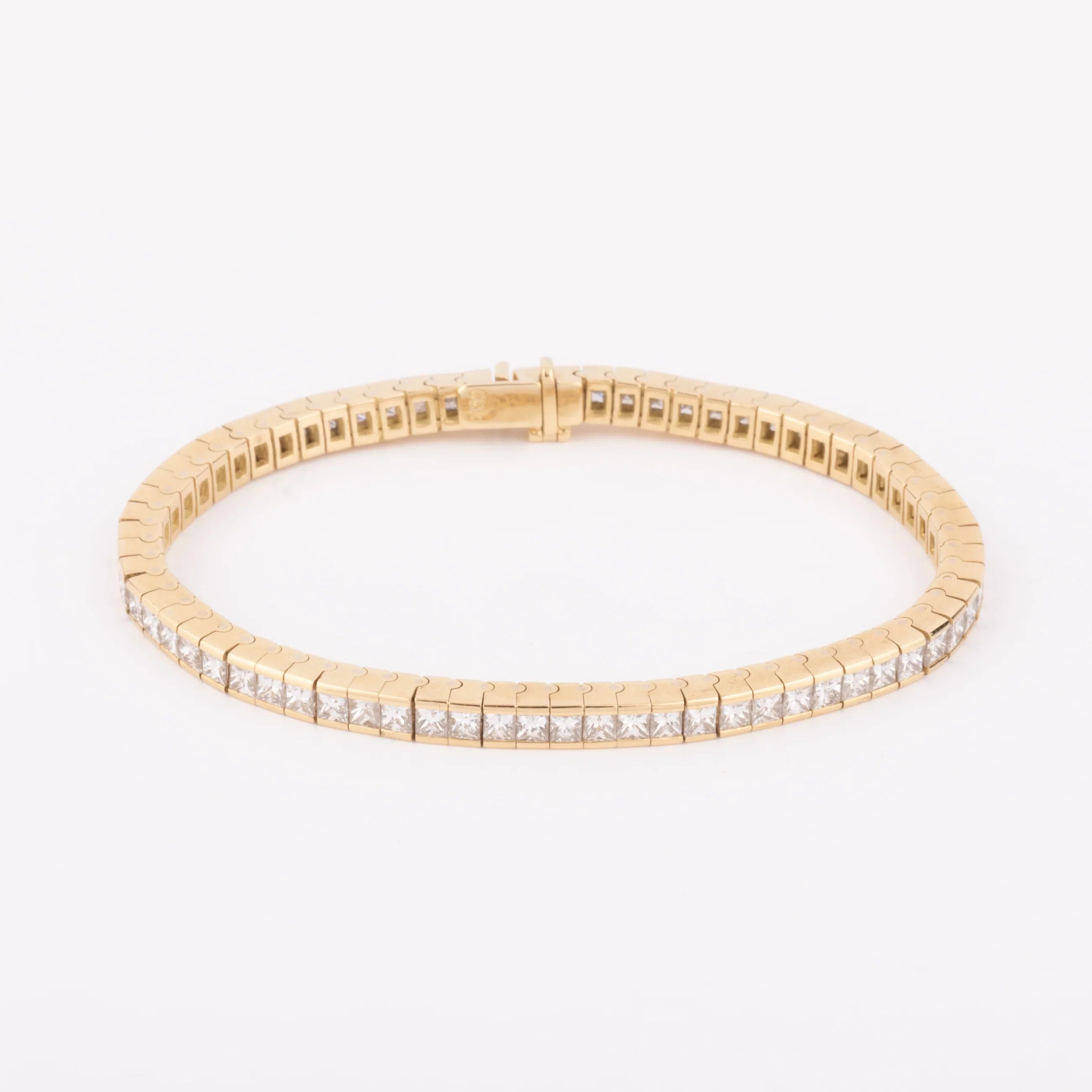 Bracelet riviere diamant taille princesse