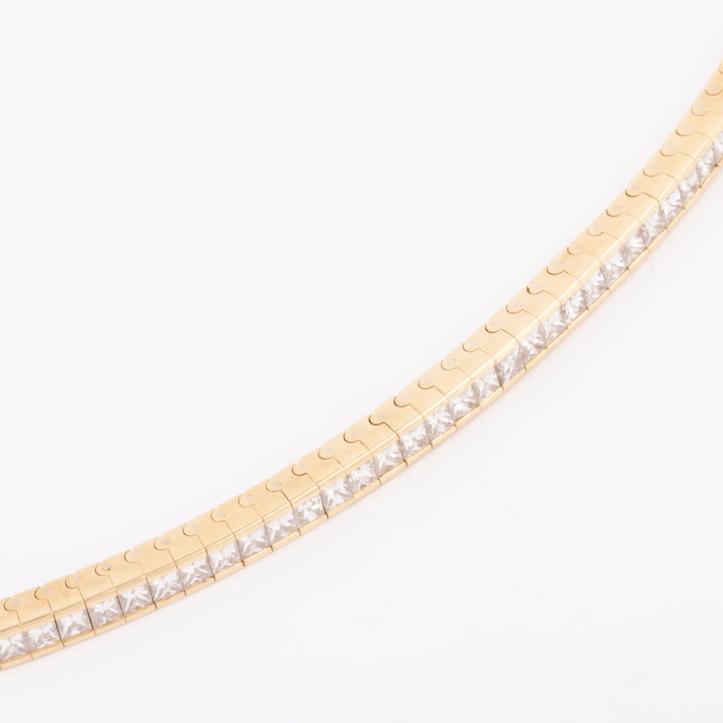 Bracelet riviere diamant taille princesse