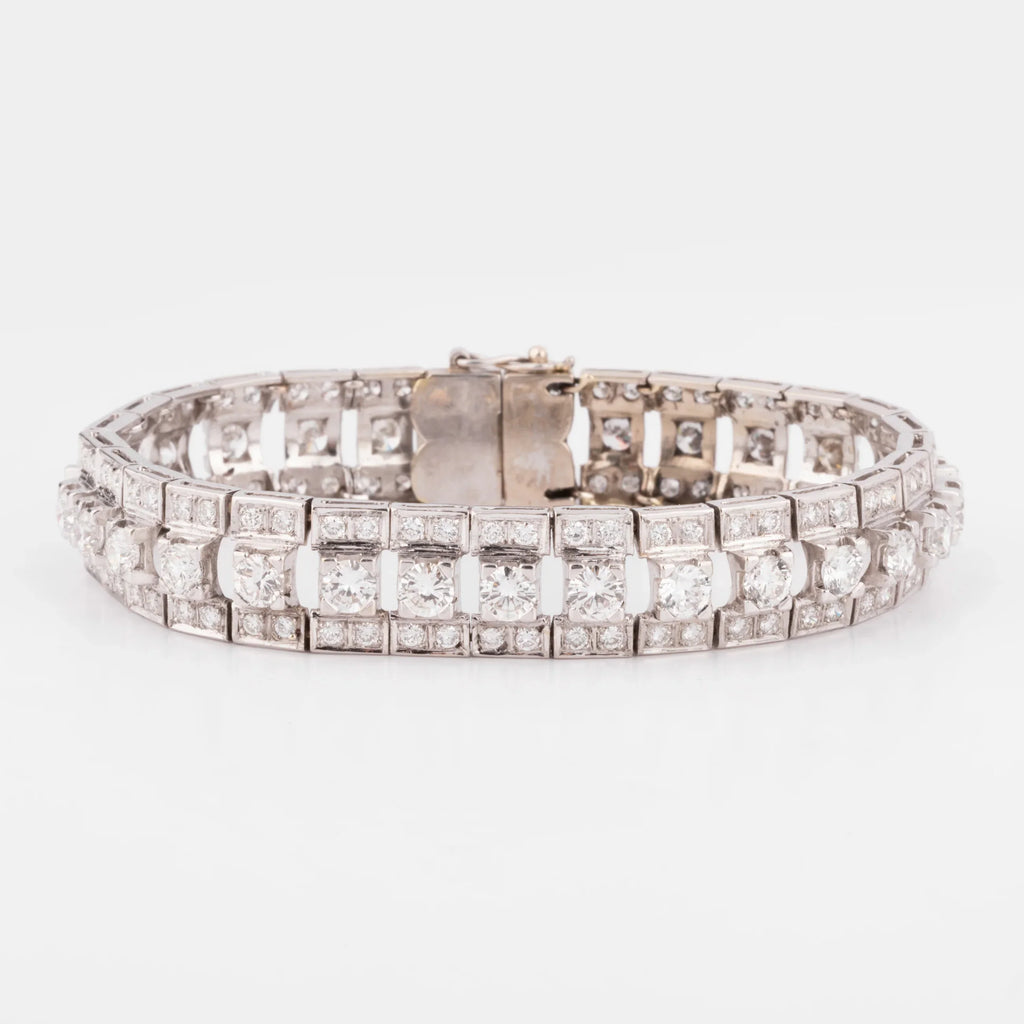 Bracelet diamant en or gris