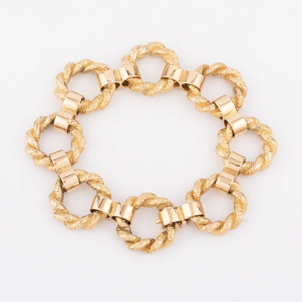 Bracelet or jaune anneaux torsadés  de la maison Chaumet