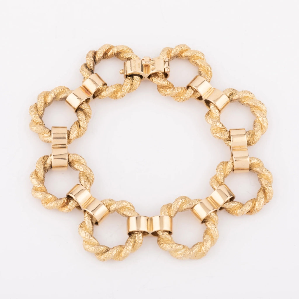 Bracelet or jaune anneaux torsadés  de la maison Chaumet