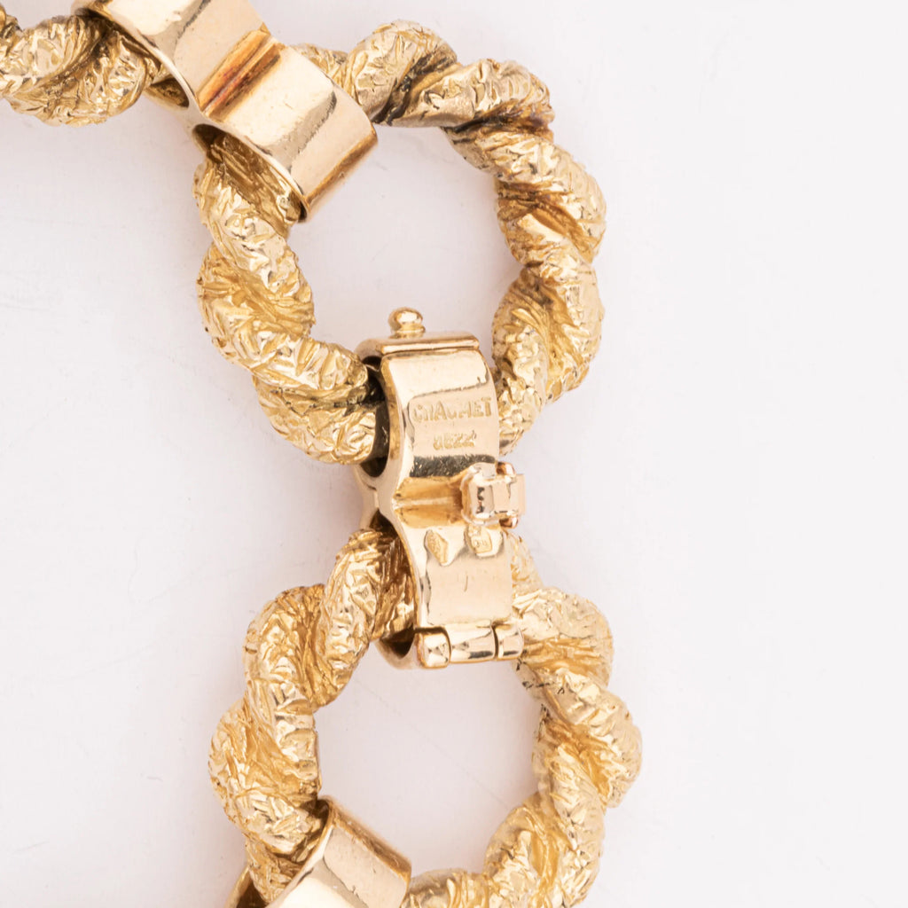 Bracelet or jaune anneaux torsadés  de la maison Chaumet