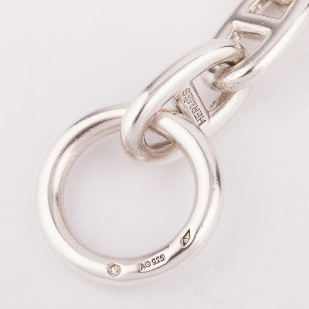 Bracelet en argent de la maison Hermés modèle chaine d'ancre