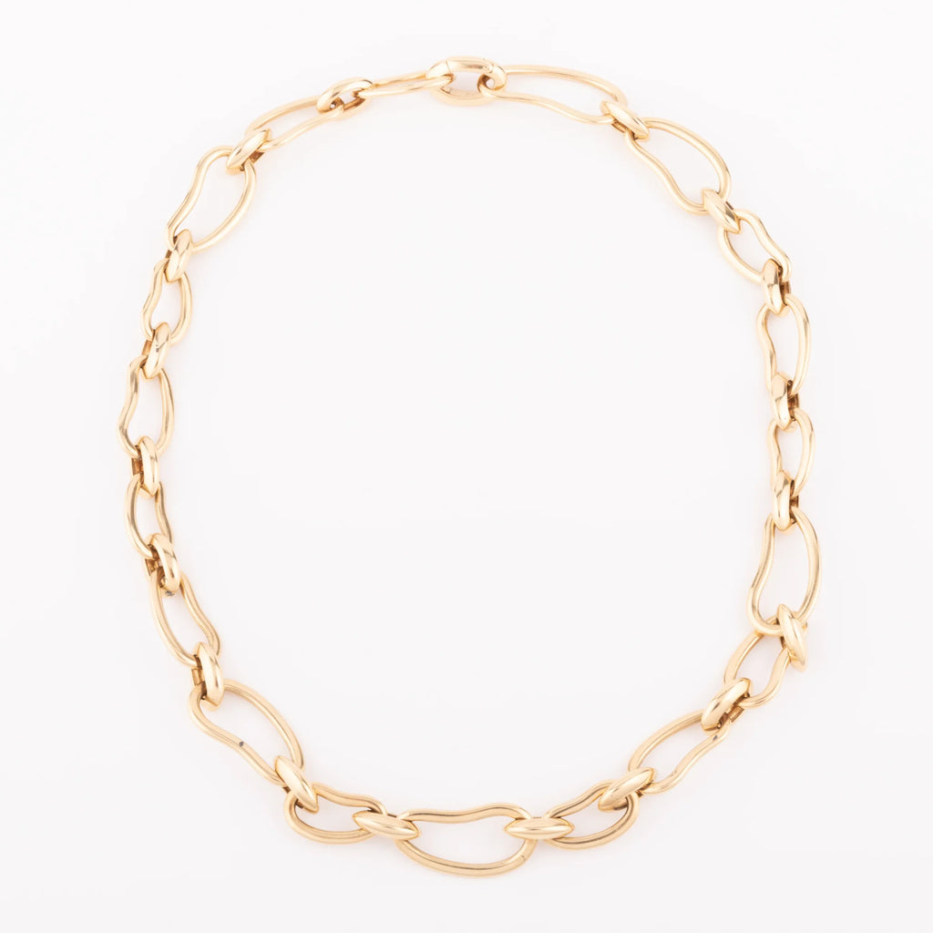 Pomellato yellow gold necklace and bracelet, Paisley model