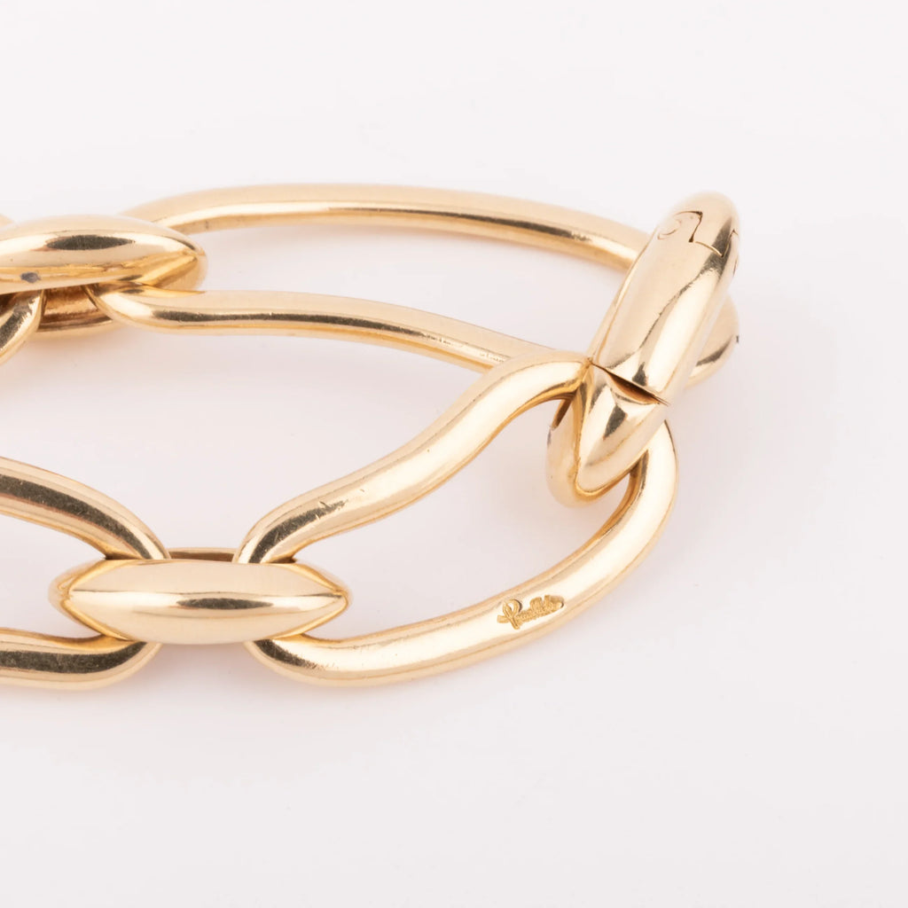 Pomellato yellow gold necklace and bracelet, Paisley model
