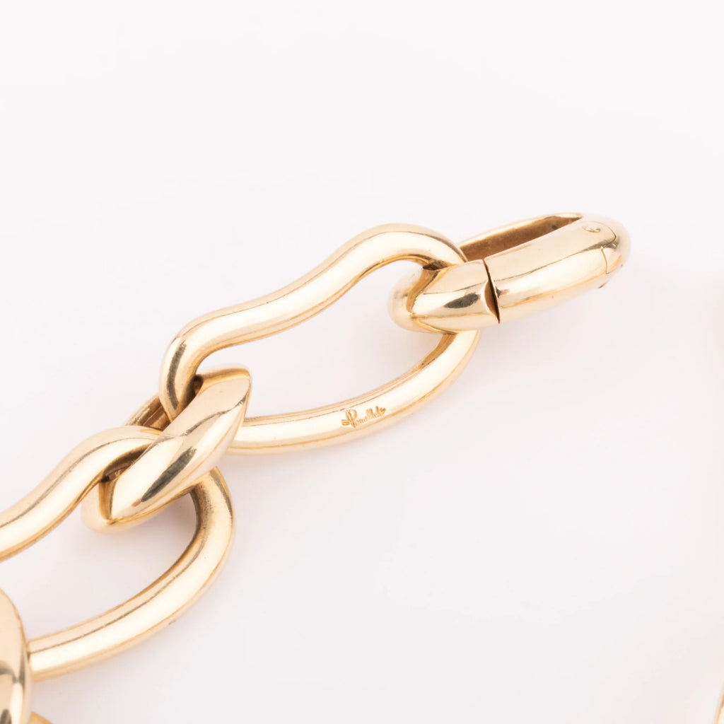 Pomellato yellow gold necklace and bracelet, Paisley model