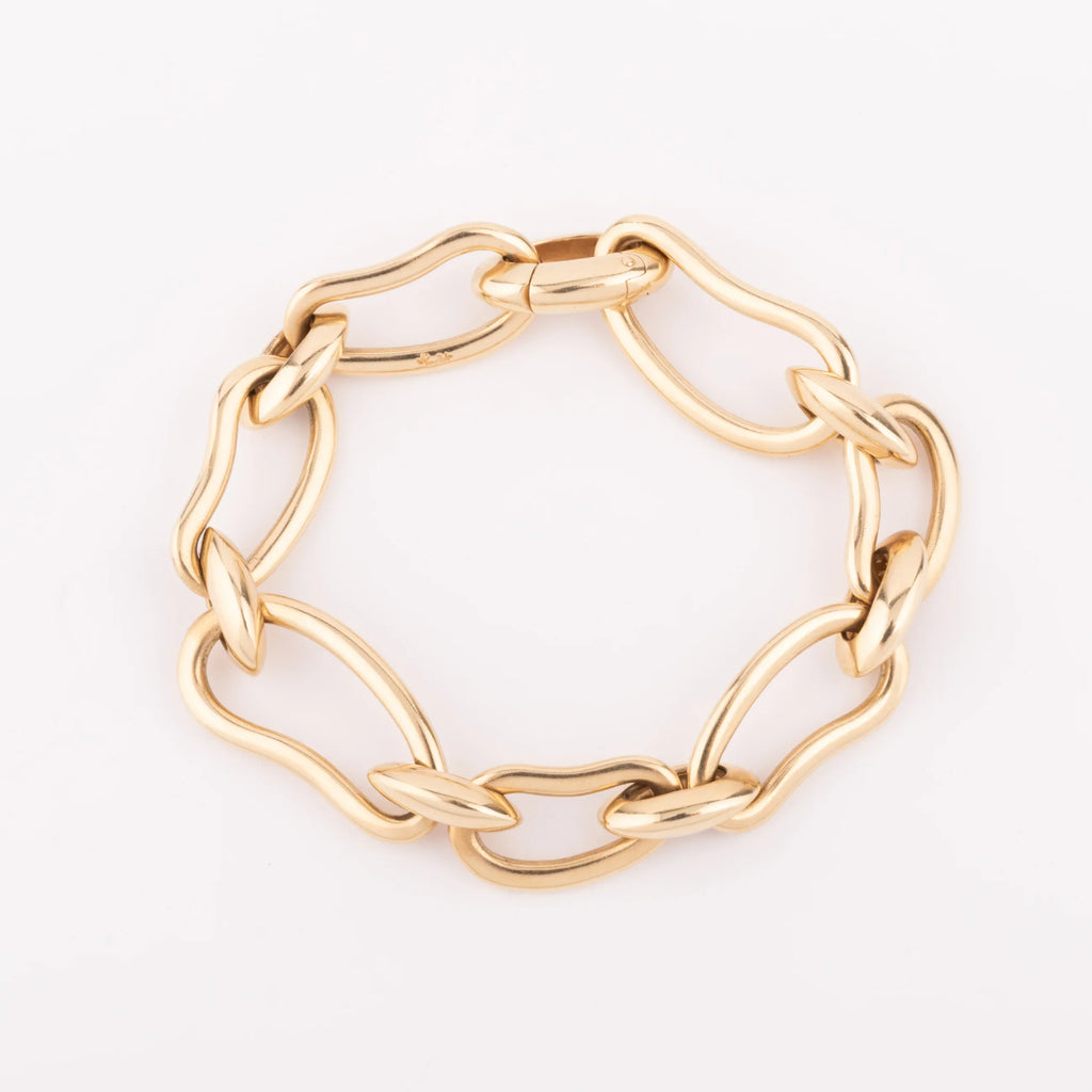 Pomellato yellow gold necklace and bracelet, Paisley model