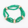 Van Cleef and Arpels chrysoprase, diamond, and yellow gold bracelet