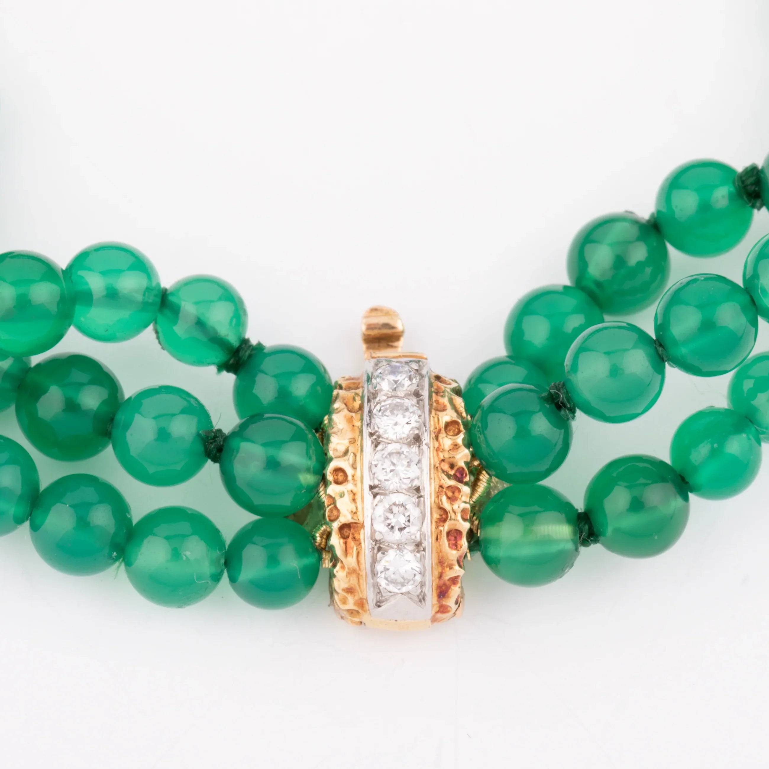 Bracelet Van Cleef and Arpels en chrysoprase diamants or jaune