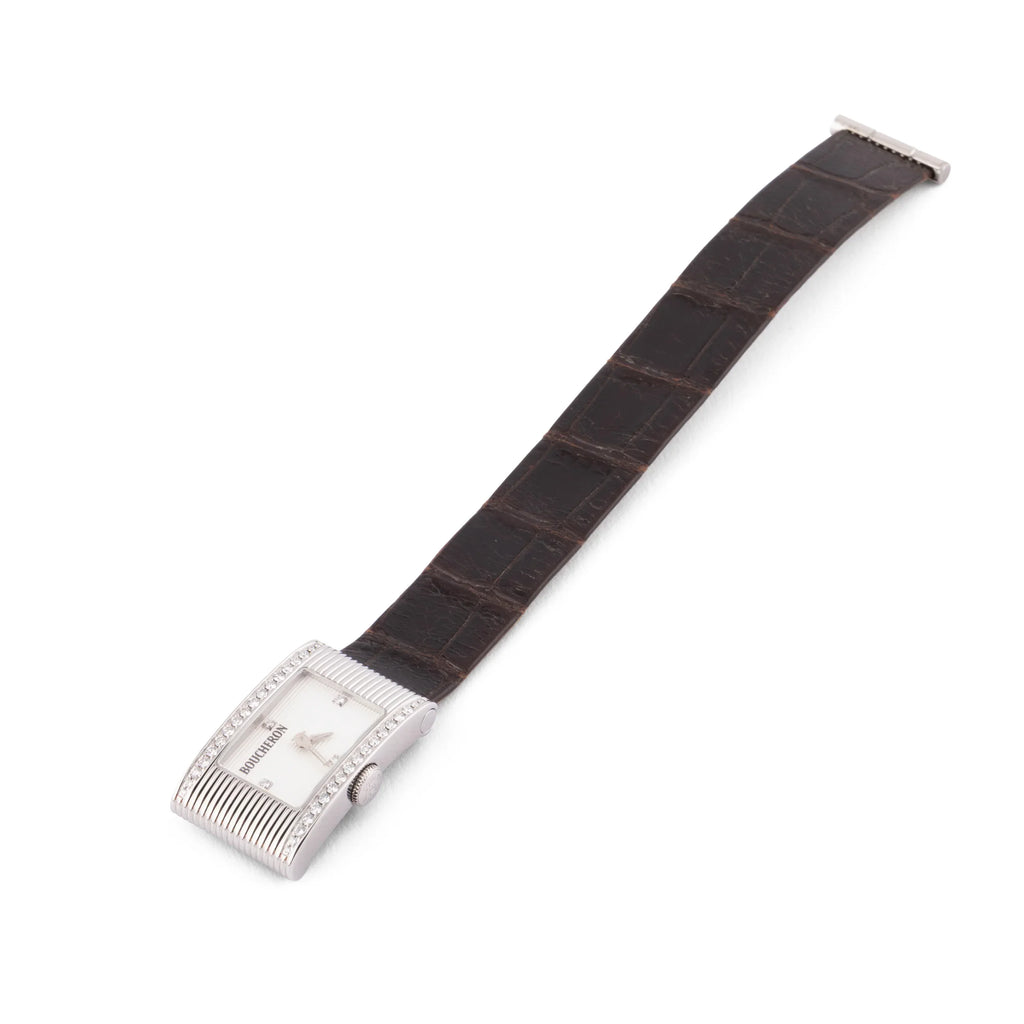 Montre rectangulaire en acier Boucheron collection Reflet
