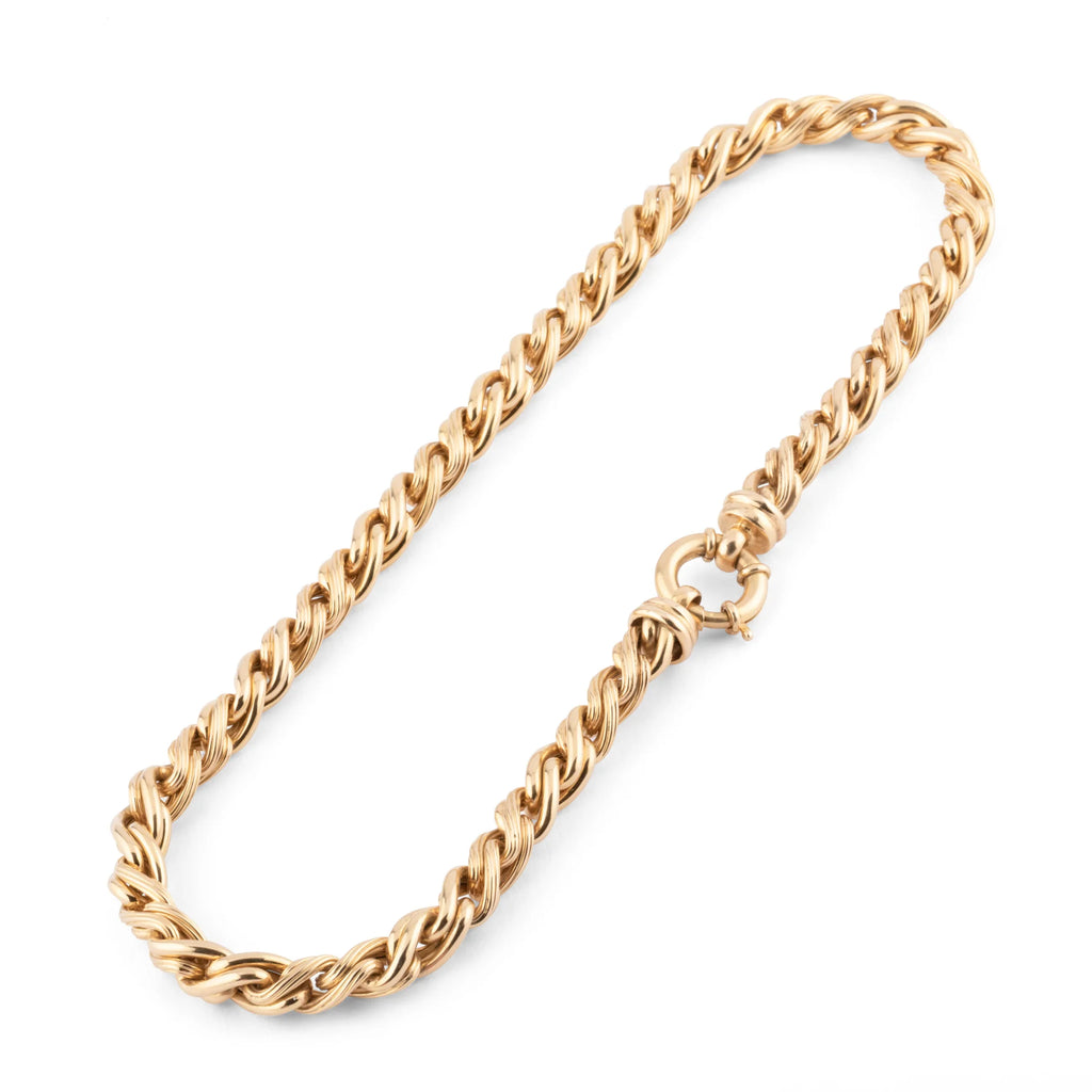 Collier en or jaune maille jaseron