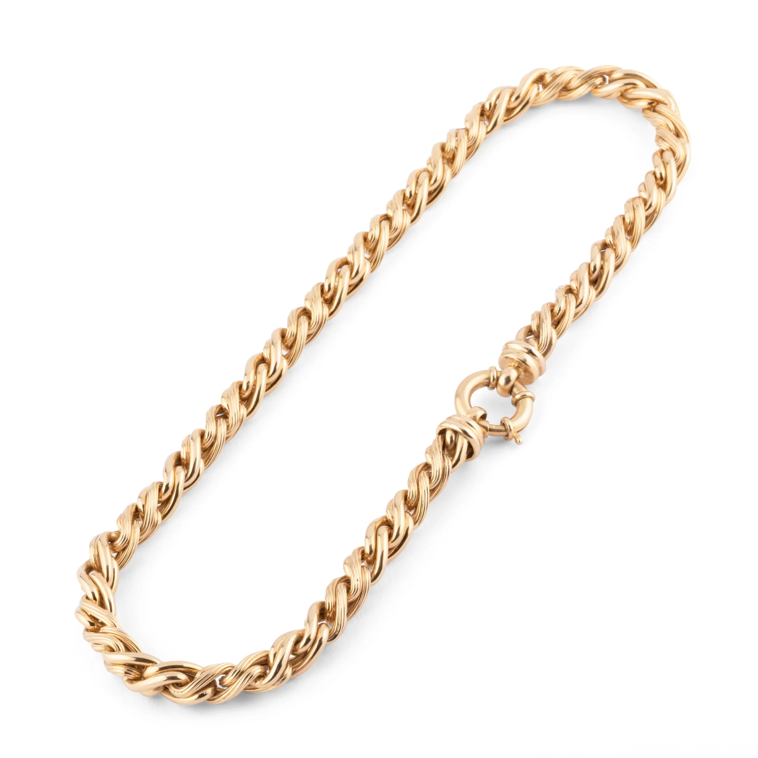 Collier en or jaune maille jaseron