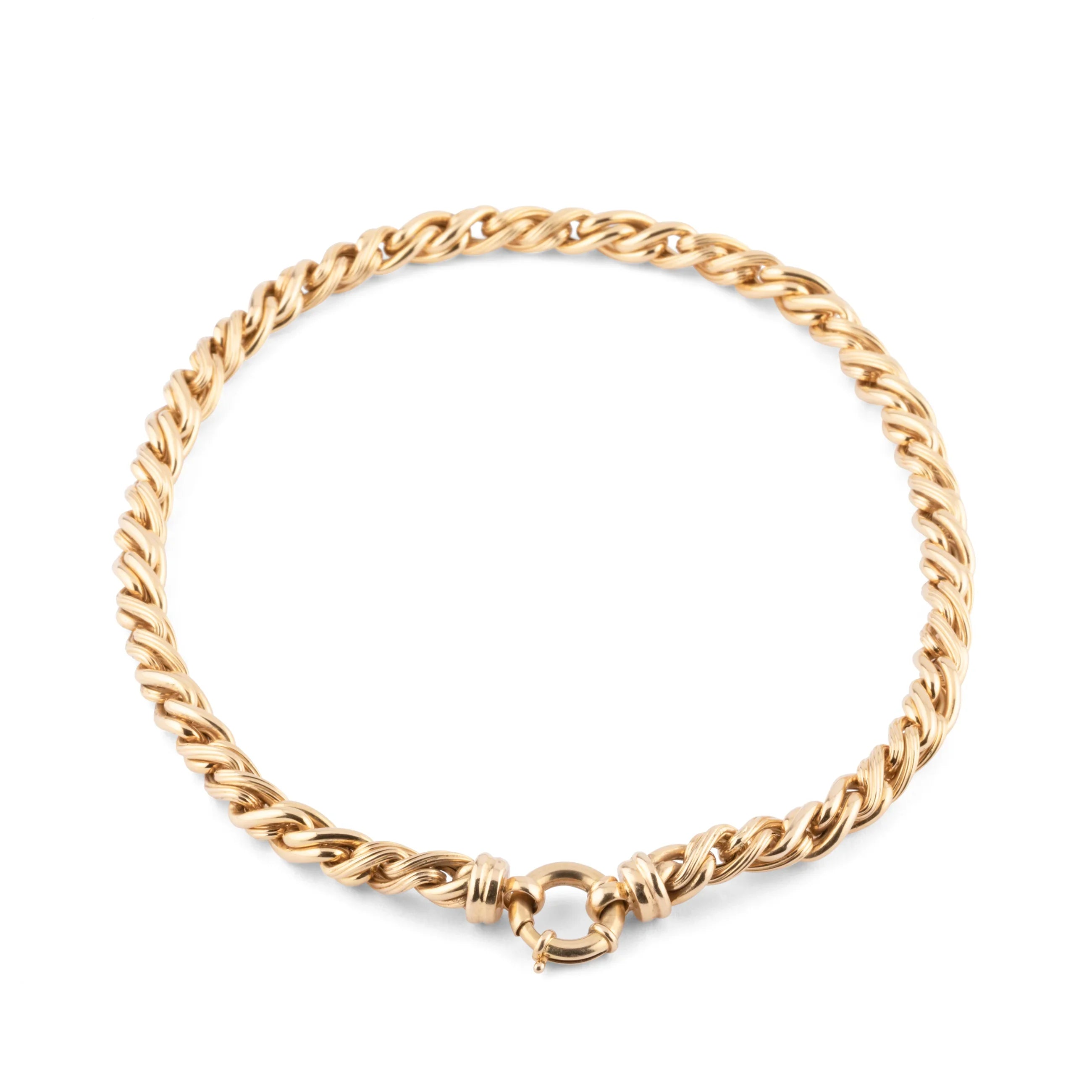 Collier en or jaune maille jaseron