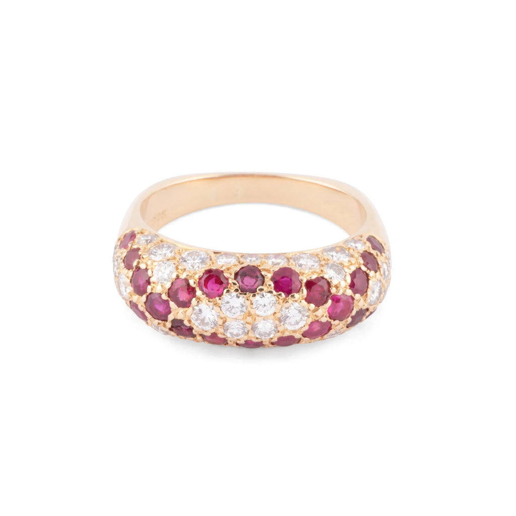 Bague or jaune Boucheron rubis et diamants