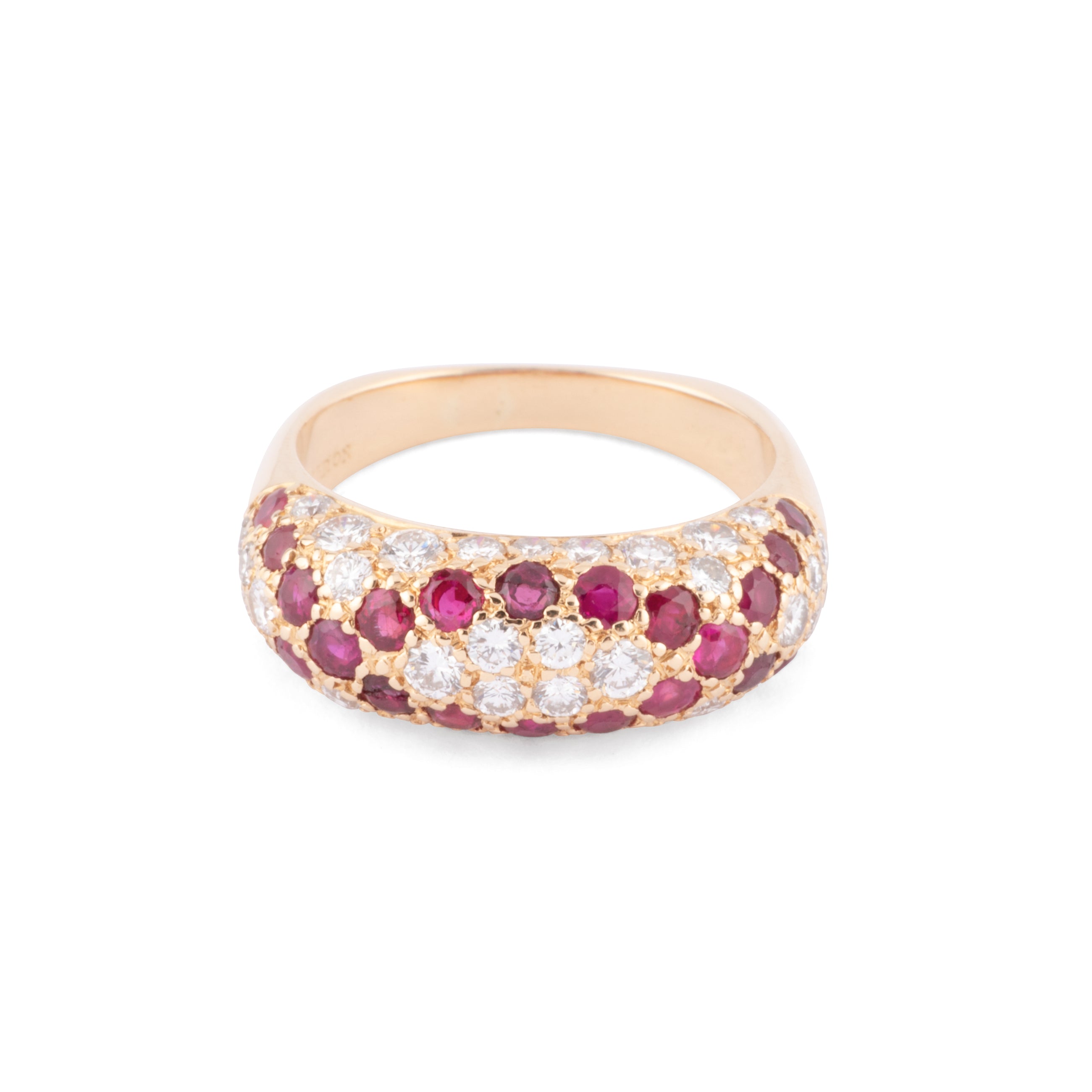 Bague or jaune Boucheron rubis et diamants