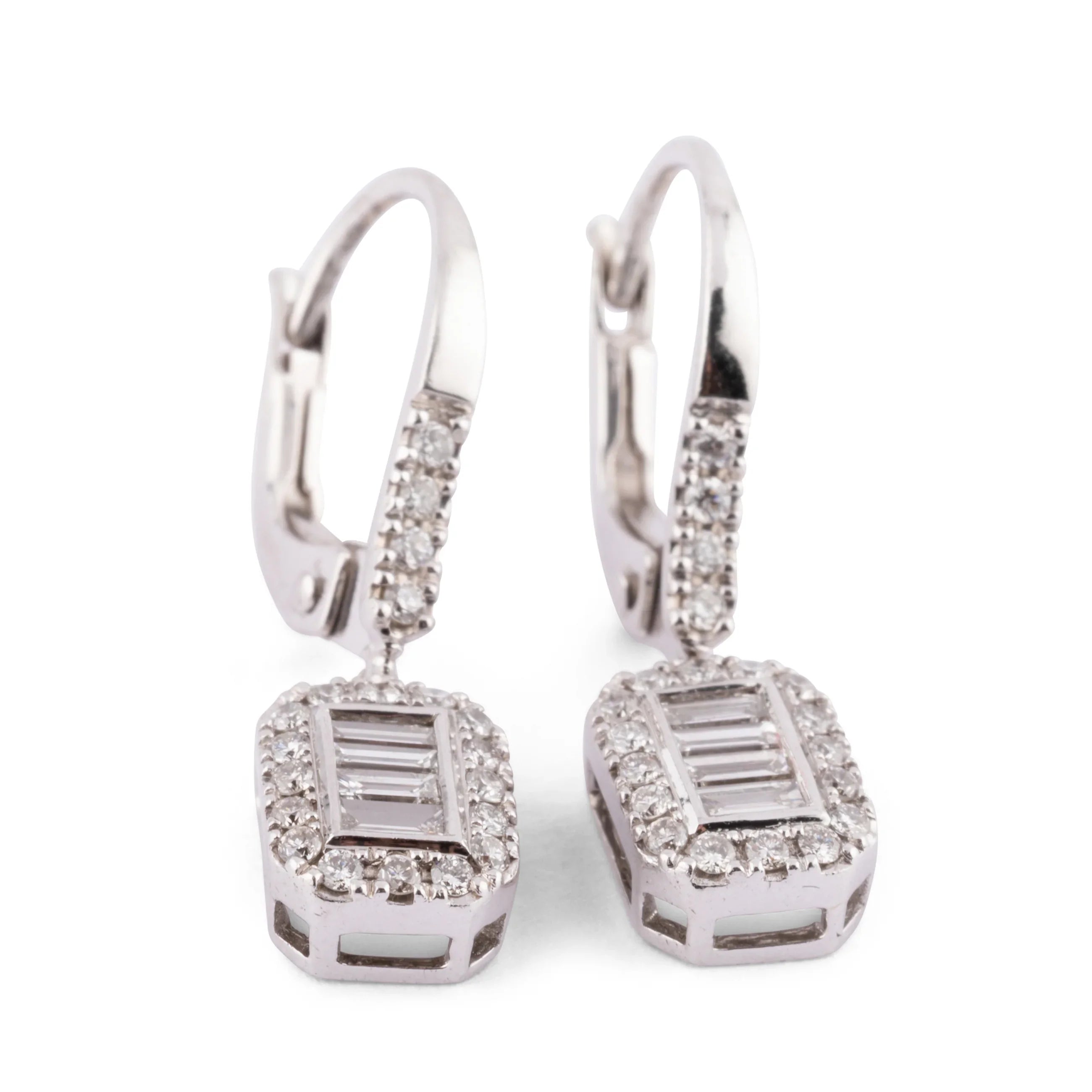 Boucles d'oreilles en or gris et diamant