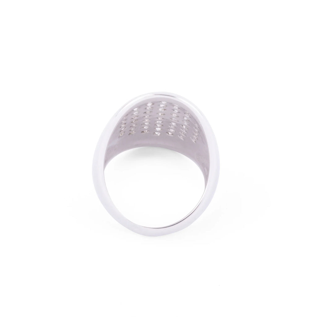 1970s white gold and diamond ring
