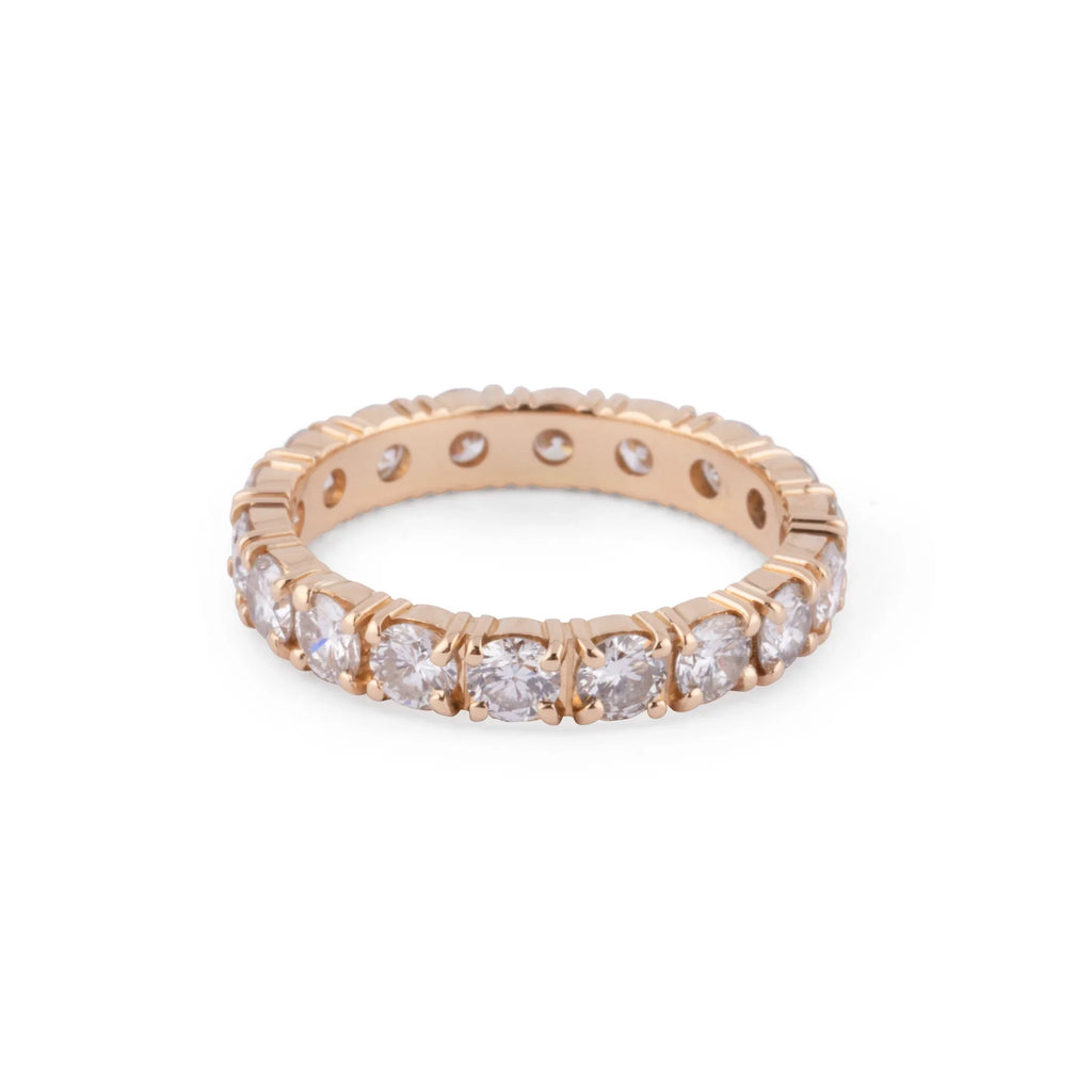American diamond and gold wedding band