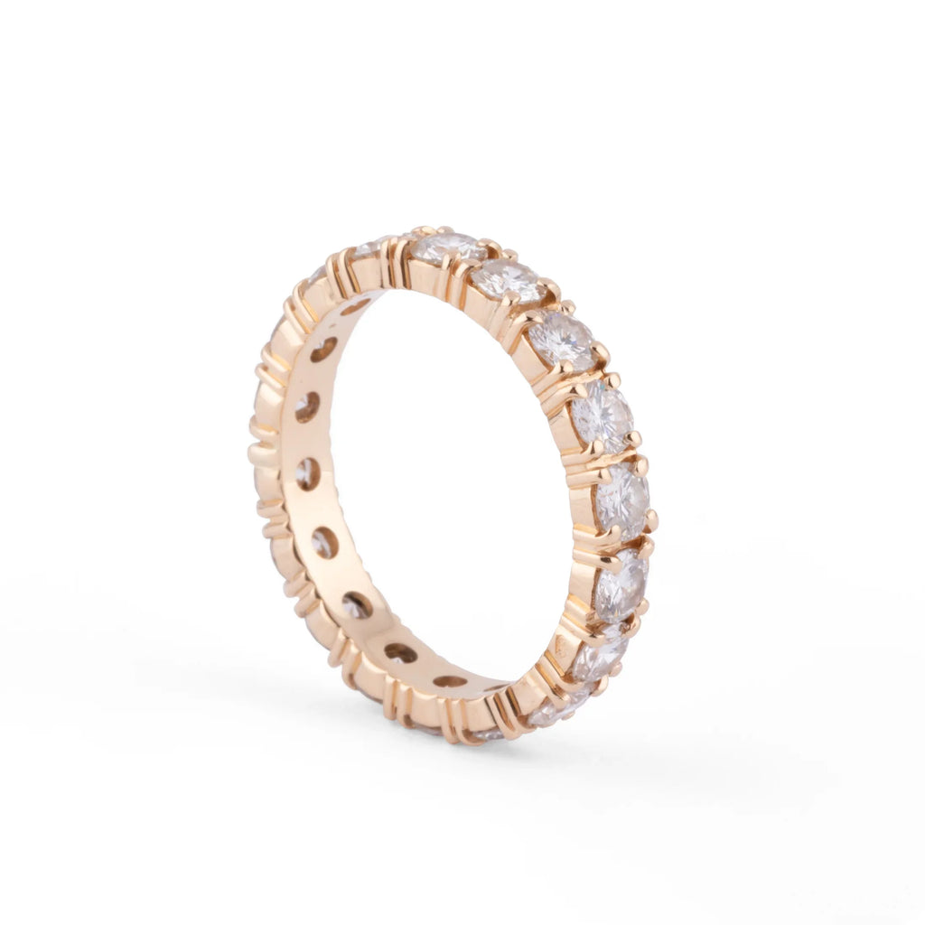American diamond and gold wedding band