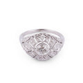 Platinum diamond dome ring