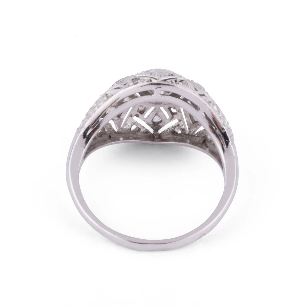 Platinum diamond dome ring