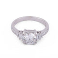 White gold ring set with a brilliant-cut diamond