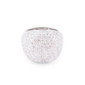 White gold and diamond ball ring