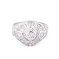 Bague dôme en platine