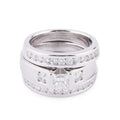 White gold and princess cut diamond ring