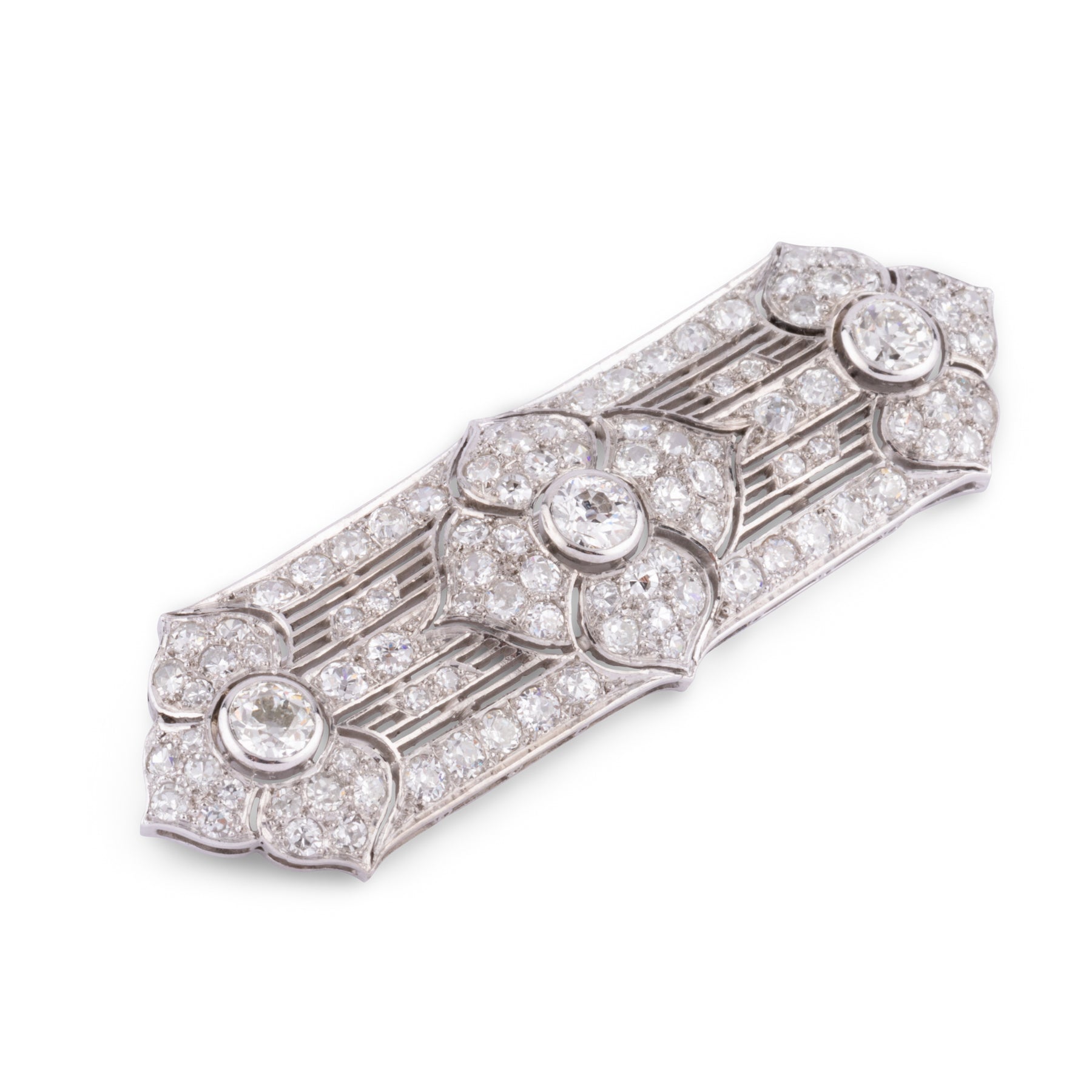 Broche en platine et diamants