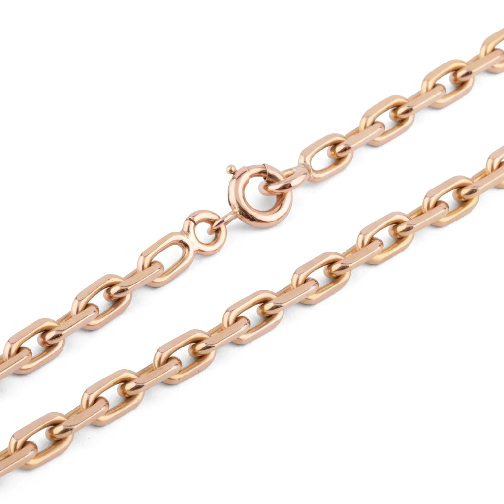 Collier en or jaune maille força limé