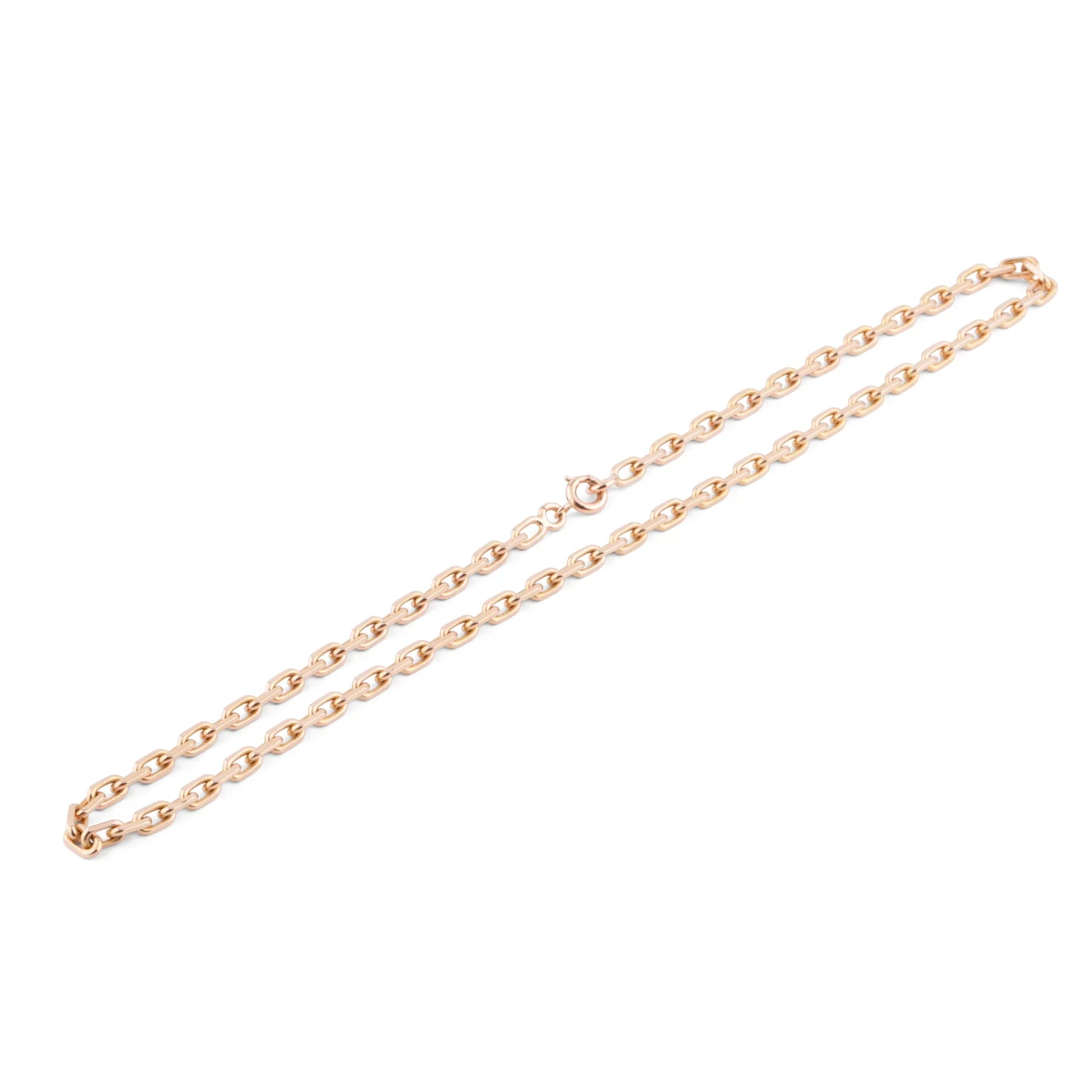 Collier en or jaune maille força limé