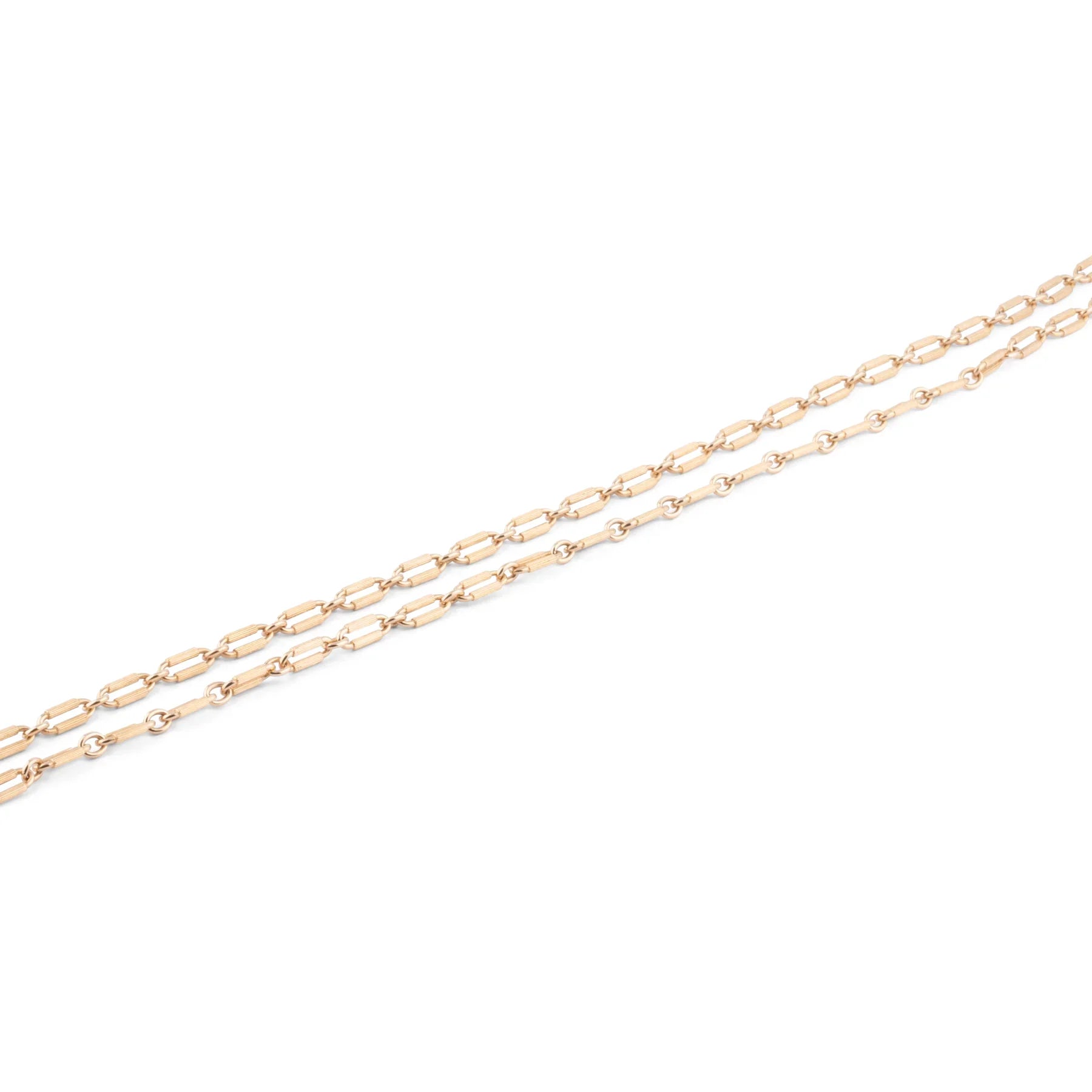 Collier en or jaune maille força limé