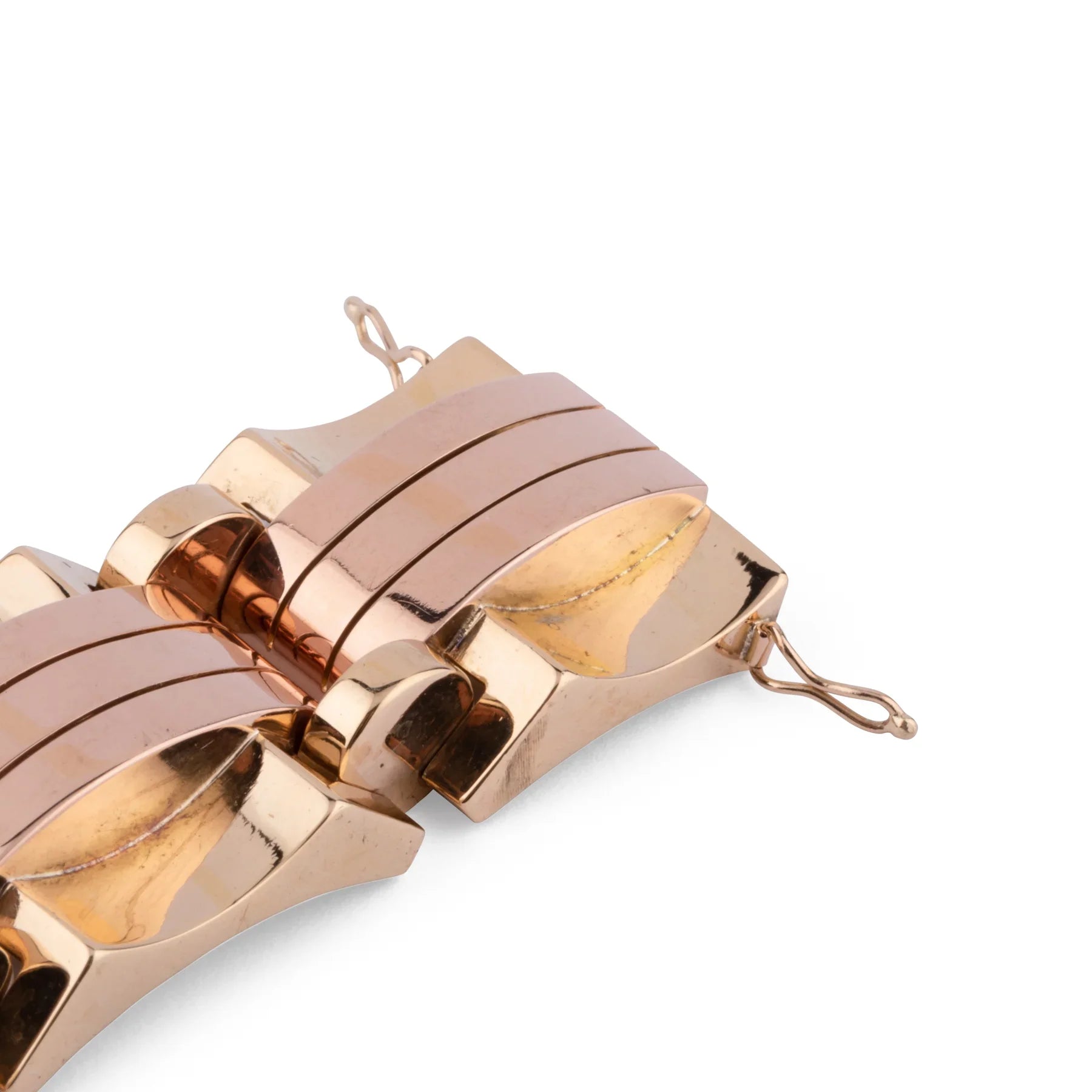 Bracelet tank or jaune et rose