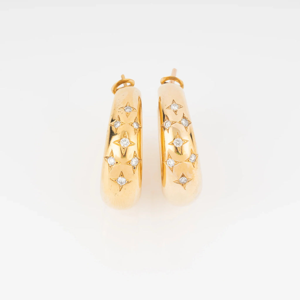 Boucles d'oreilles de la Maison Chaumet sur or jaune